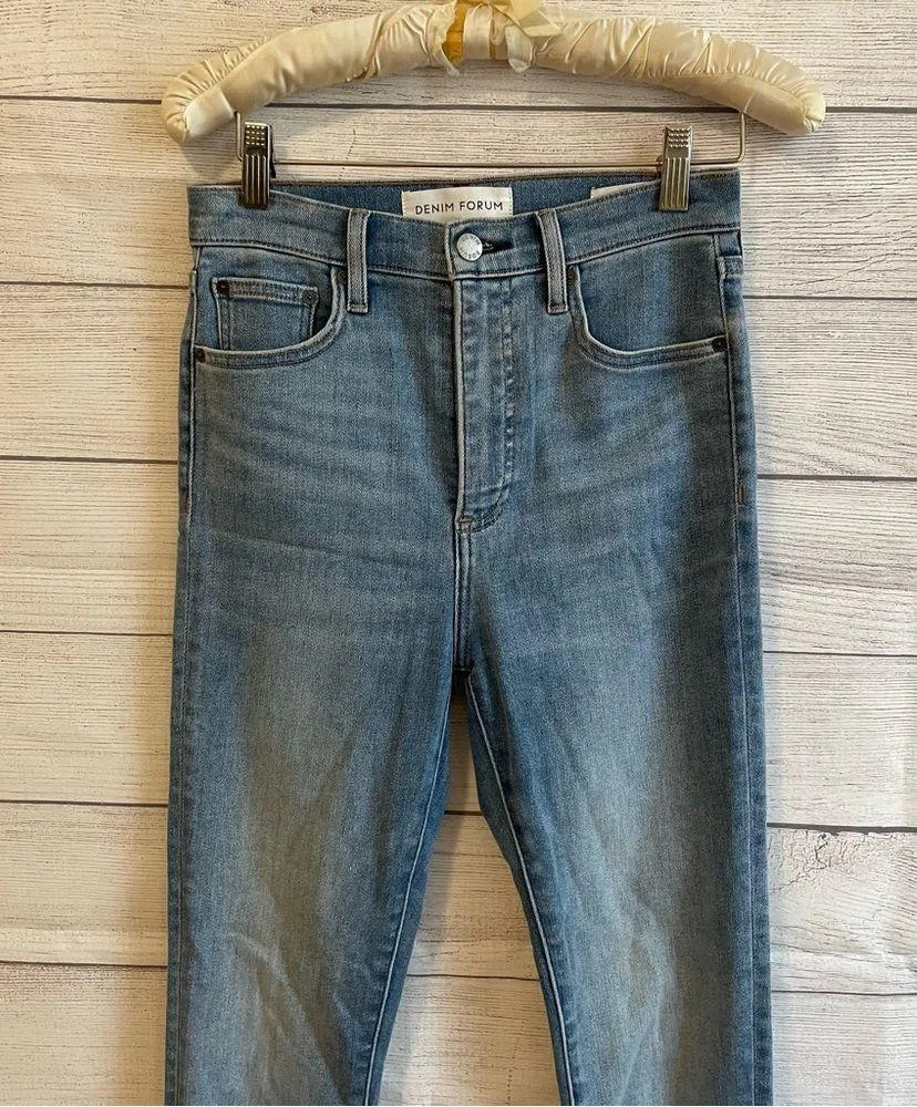 Denim Forum Lola High Rise Skinny Jeans Blue Size 26 - Image 4