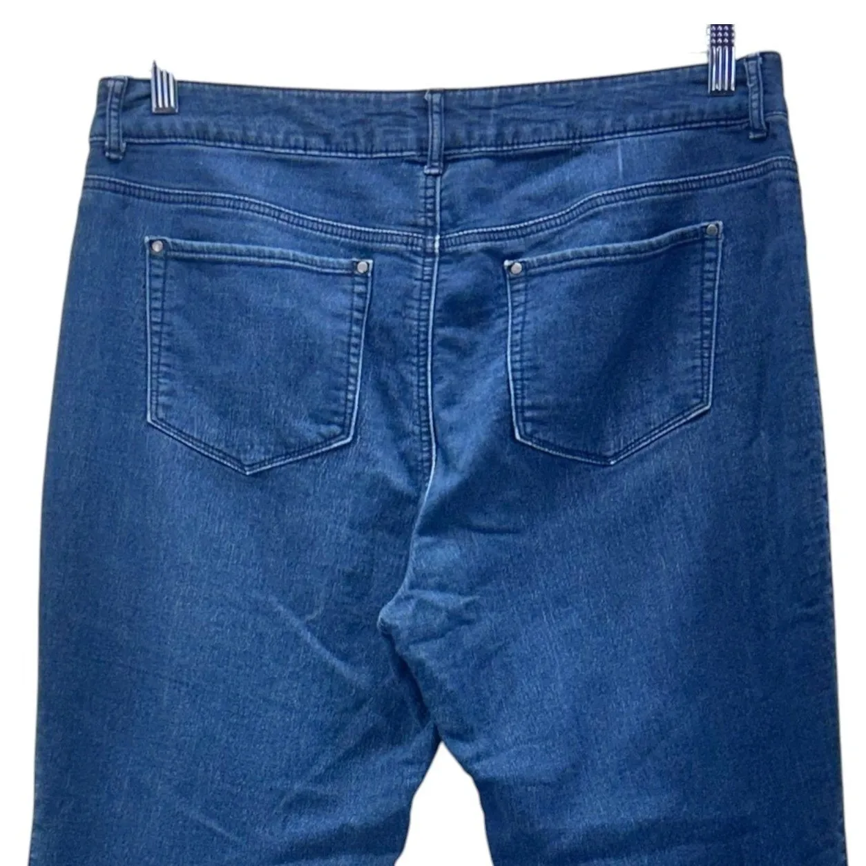 Chicos Fleece Backed Jeans Blue 12 Or 2 - Image 4