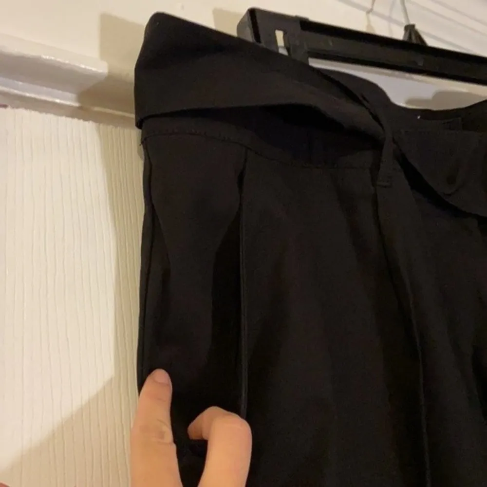 NWOT ASOS black high waisted pants trousers with belt womens size 18 - Image 4