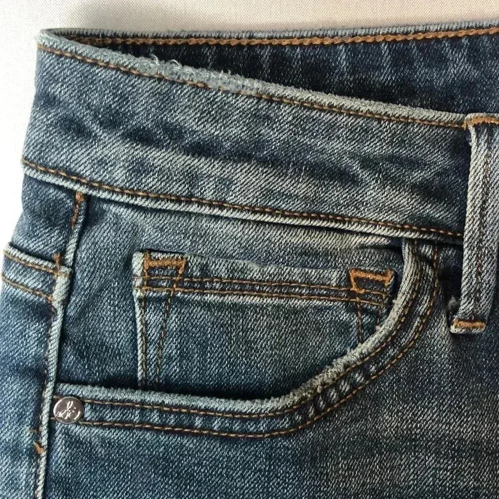 Sam Edelman Mary Jane Embroidered High Rise Straight Crop Jean Harlin - Image 4