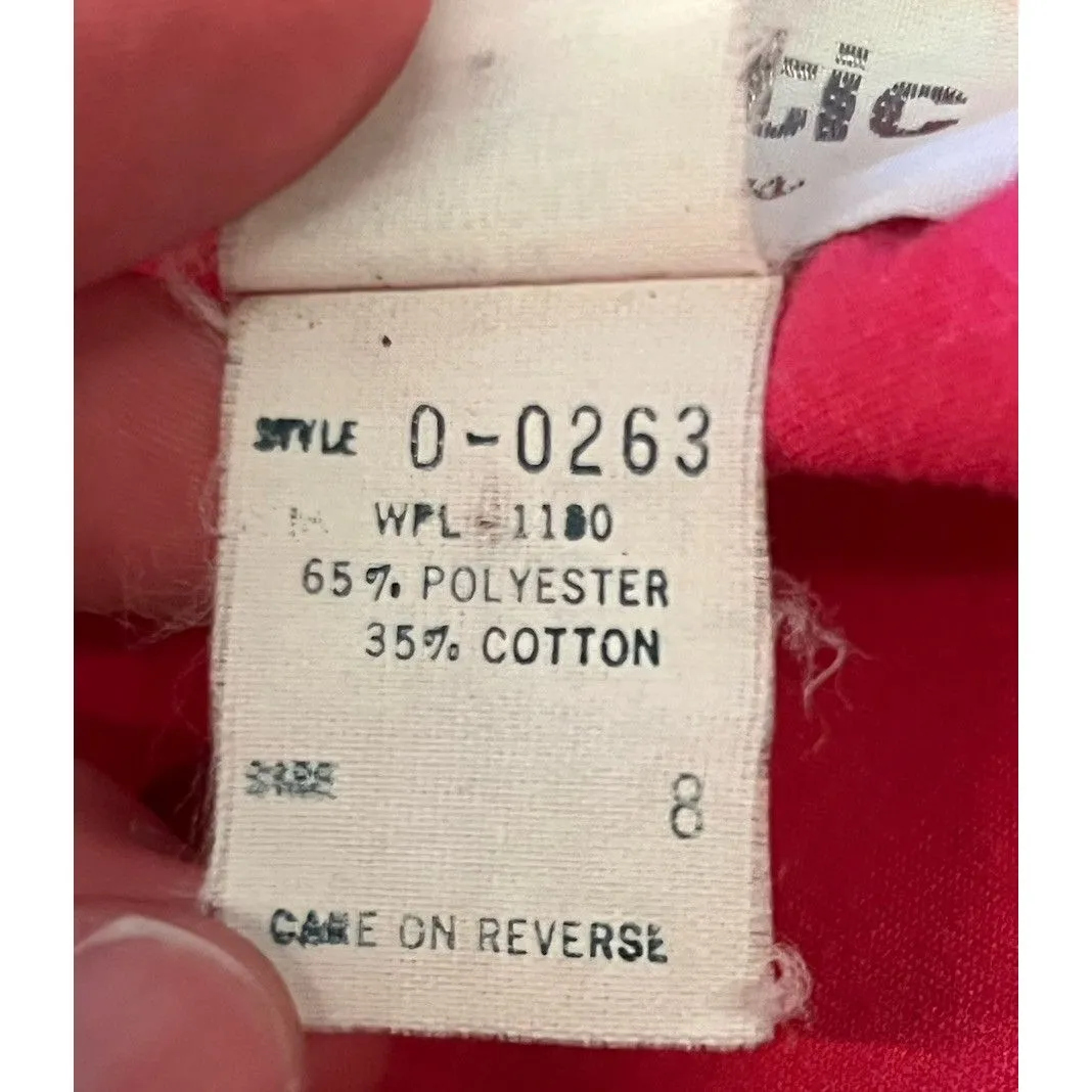 Vintage Majestic Specialties Women's Size 8 Linen Blend One Button Blazer Pink - Image 4