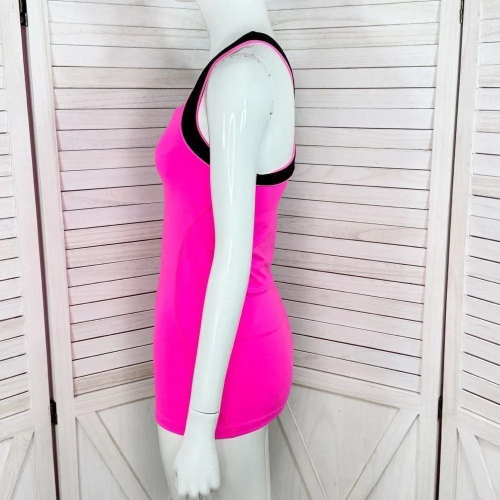 Victoria’s Secret Sport Athletic Workout Tank Top Neon Pink Black Small‎ - Image 2