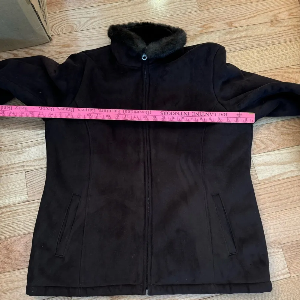 Esprit outer wear Chic Brown Faux Fur Trim Jacket, fur inside , Women’s XL - Image 10