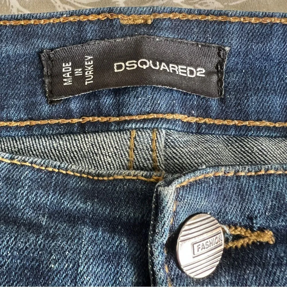 DSQUARED2 Blue Distressed Skinny Jeans 4 Blue - Image 7