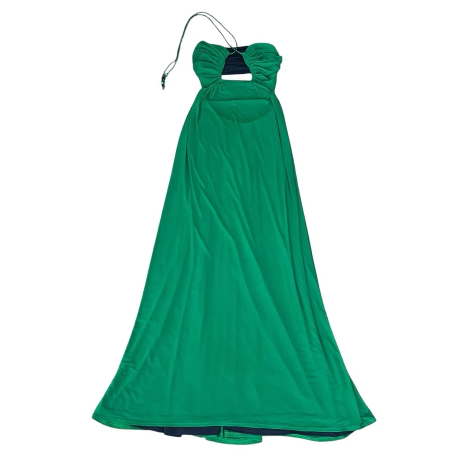 Staud Kanha Reversible Mesh Halter Dress Clover Green Deep Sea Blue Maxi Dress - Image 16