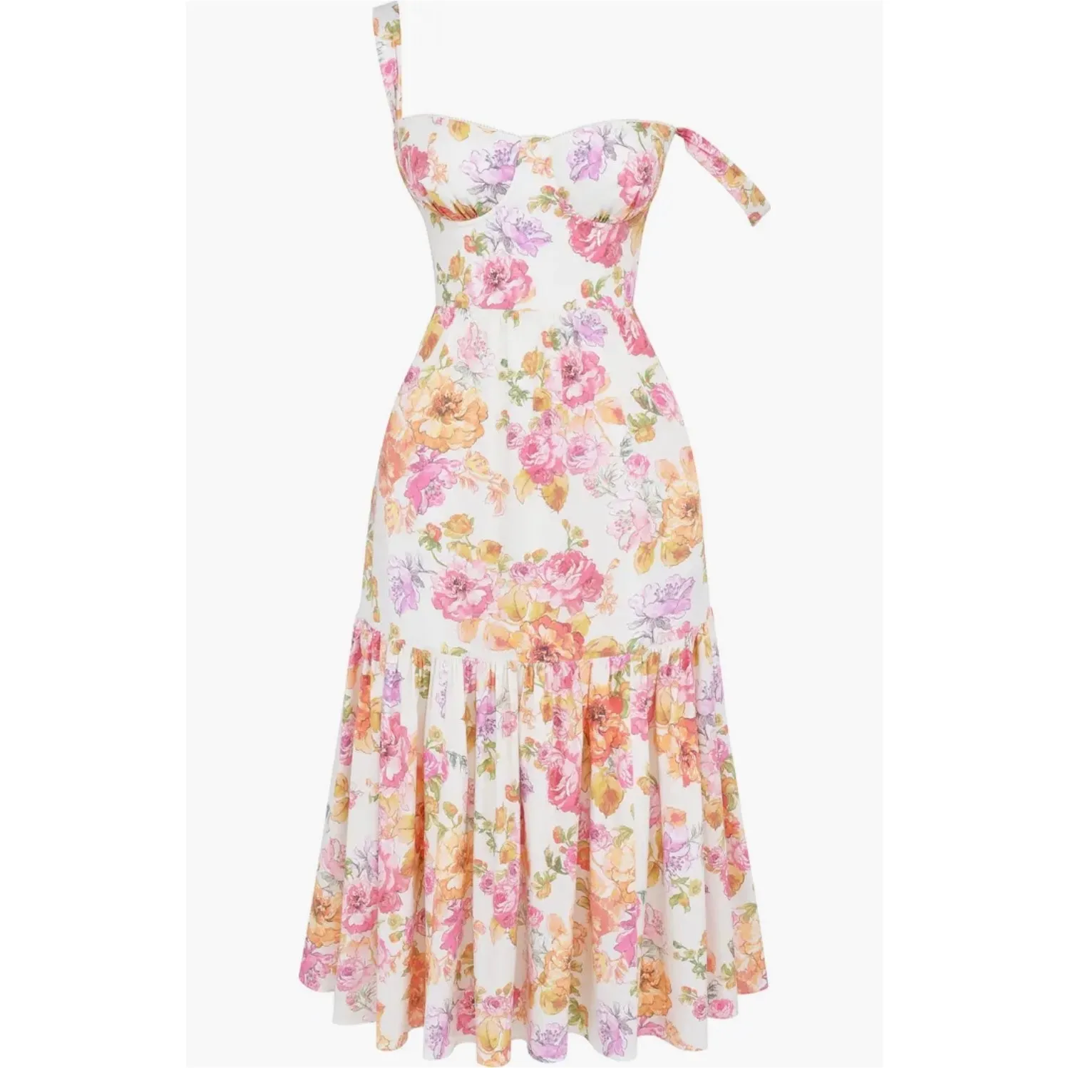 HOUSE OF CB Elia Floral Stretch Cotton Blend Corset Sundress Size XS A/C Cup - Image 15