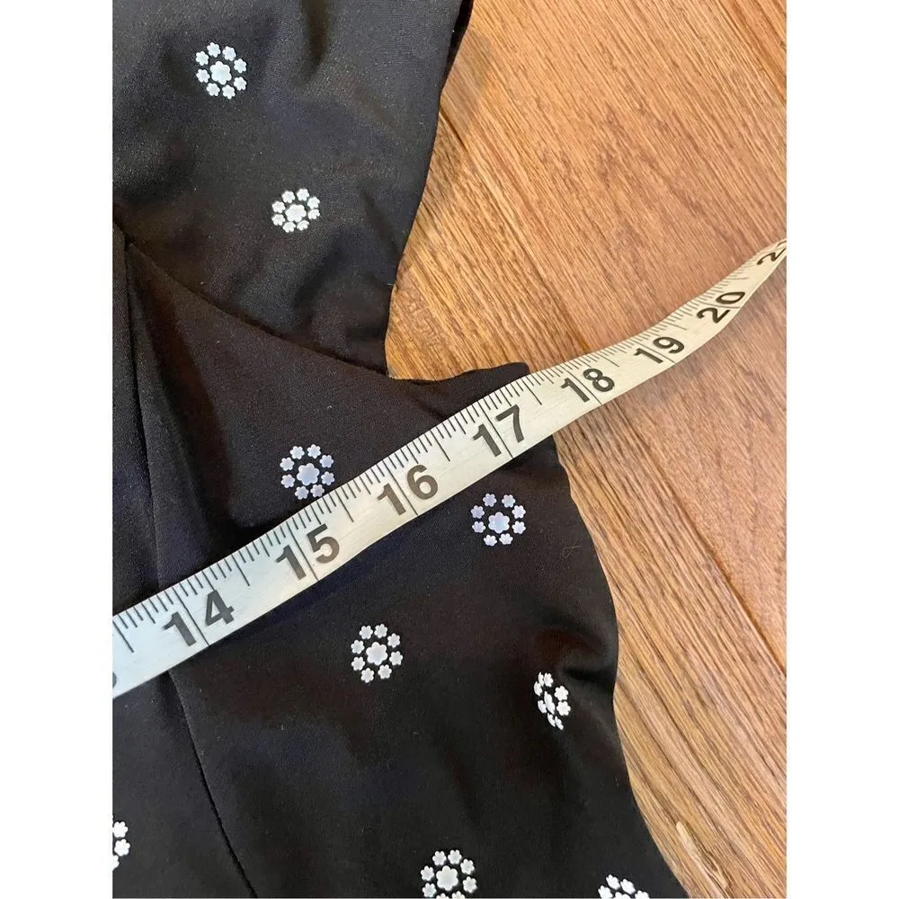 Michael Michael kors black with white floral dress medium p - Image 12