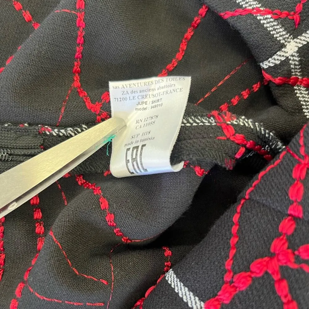 Adventures des Toiles skirt. Size 40 Black - Image 7