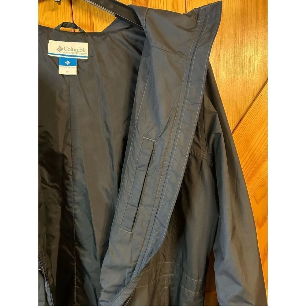 Columbia Ladies Windbreaker Jacket Size XL Black Hood (0931) - Image 6