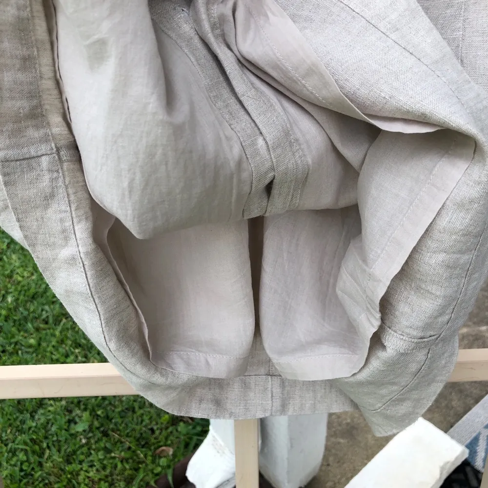 J.Crew V-Back Linen Neutral Dress, size 6 - Image 8