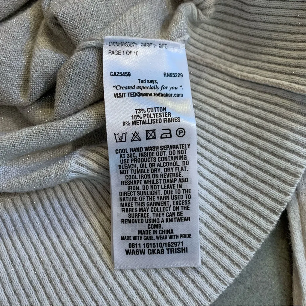 Ted Baker London Sparkling Swan Jumper Sweater Size 0 XS X - Image 8