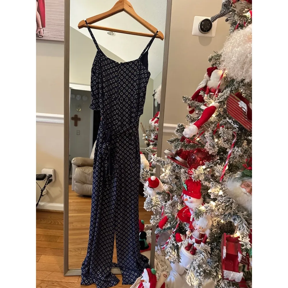 Women's Michael Kors Jumpsuit, M, Navy, Gold - Image 5