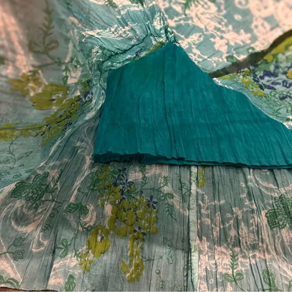 Women's Boho Maxi Skirt XL Cotton Peasant Cottagecore Flowy Lolita Tiered Floral - Image 3