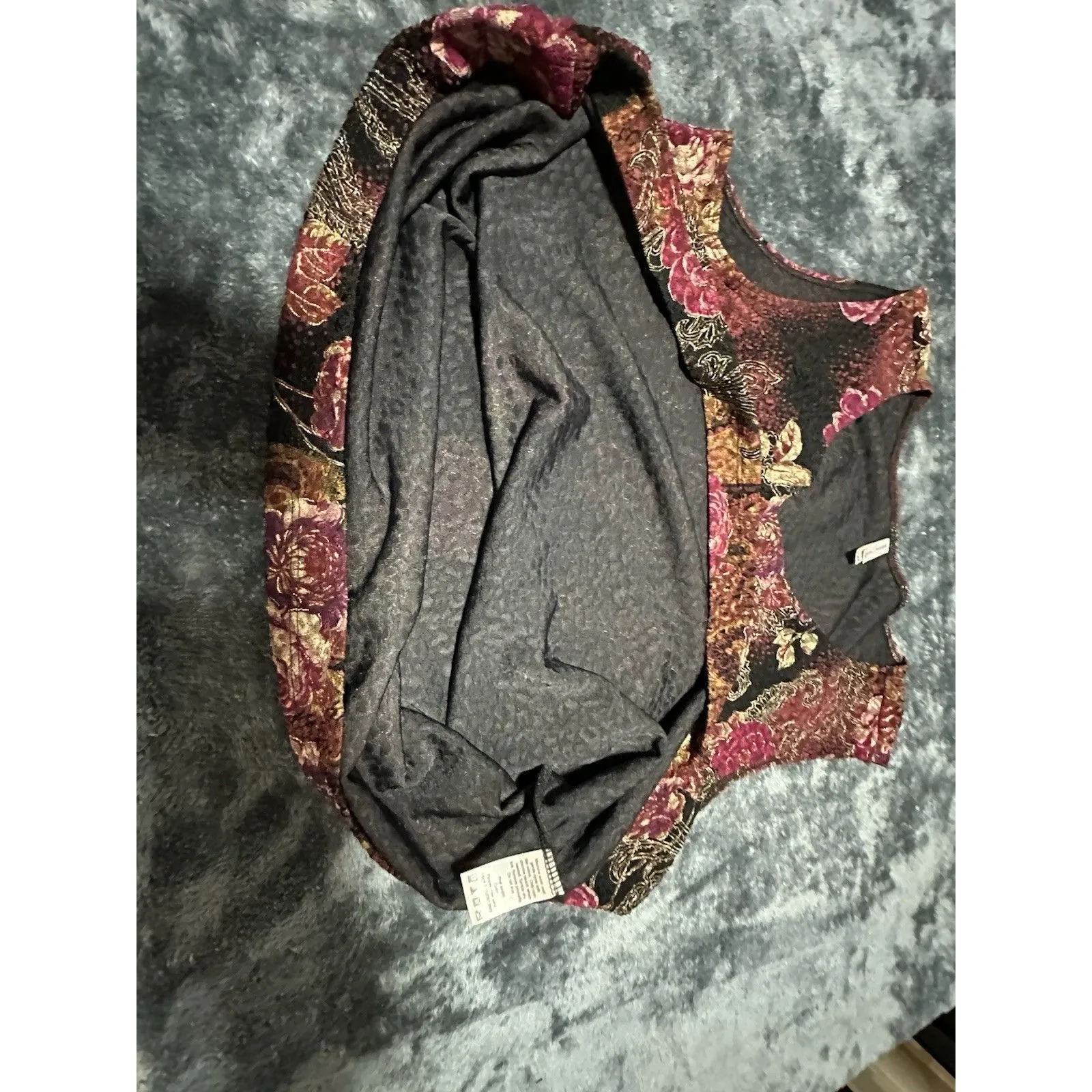 White Stag Women's Multicolor Geometric Metallic Thread Sleeveless Tank Top XL - Image 10