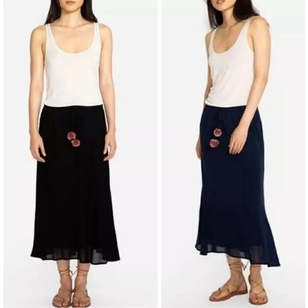 Johnny Was Calme Pom Pom Easy Gauze Maxi Skirt Medium - Image 2