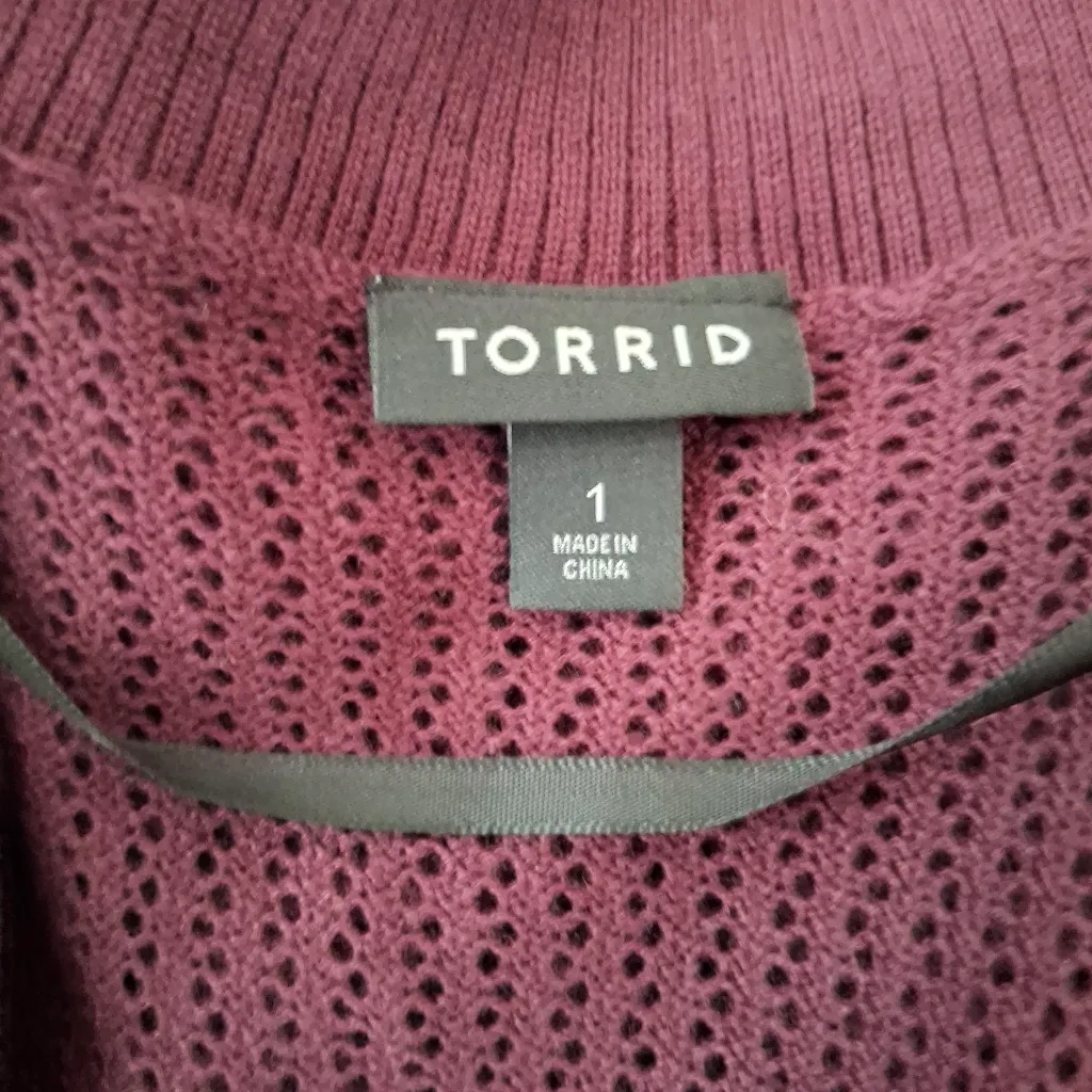 Torrid Sz 1 Women's Open-Front Sweater - Image 13