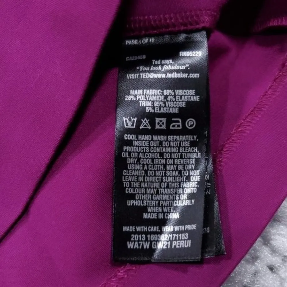 Ted Baker Frill Detail Bardot Top Ruffle Purple NWT Ted Size 0 US Women's 2 - Image 9