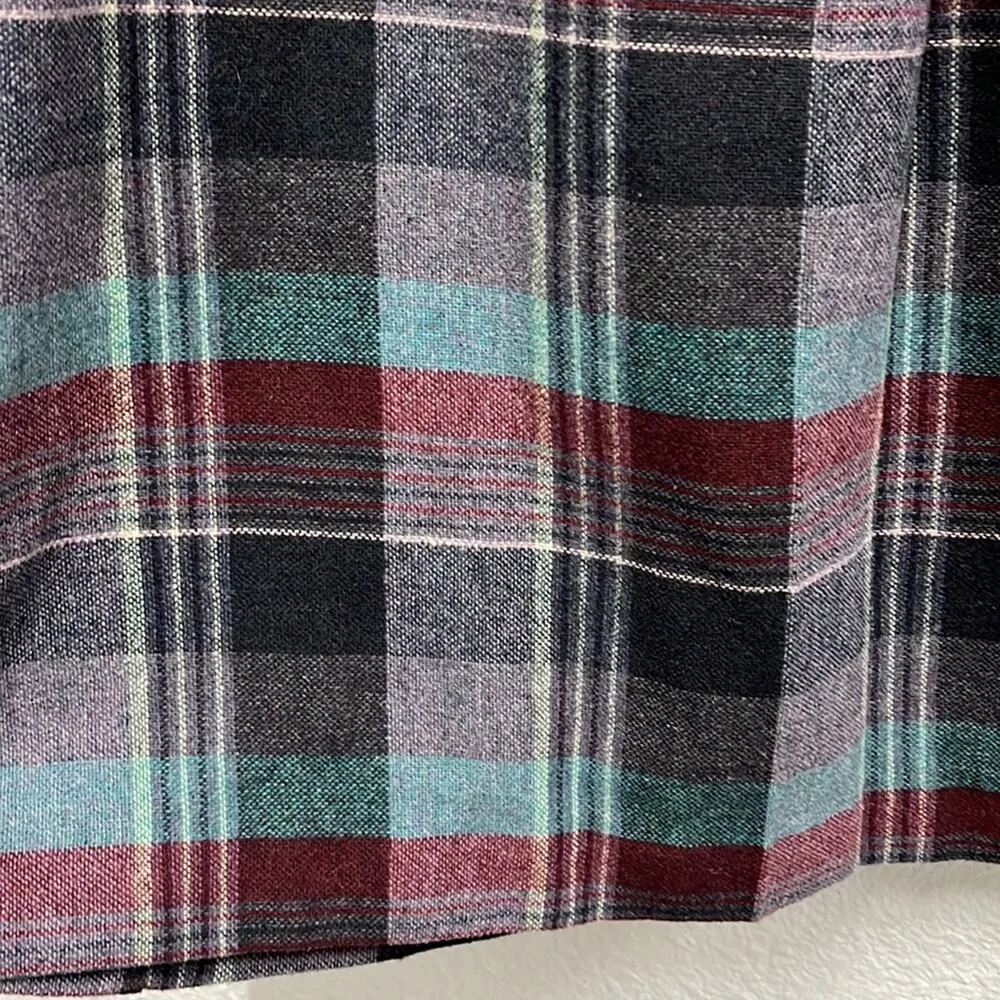 Vintage Tartan Plaid Skirt 32 Waist Medium Wool Preppy Schoolgirl Academia - Image 3