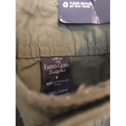 Faded Glory Women's Shorts Green Casual Pockets Size 8 - Image 7