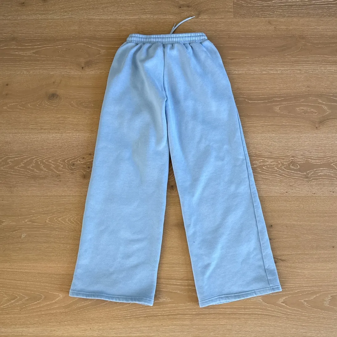 White Fox Sweatpants From The Archives Allora Wide Leg Leopard Size S in Blue - Image 5