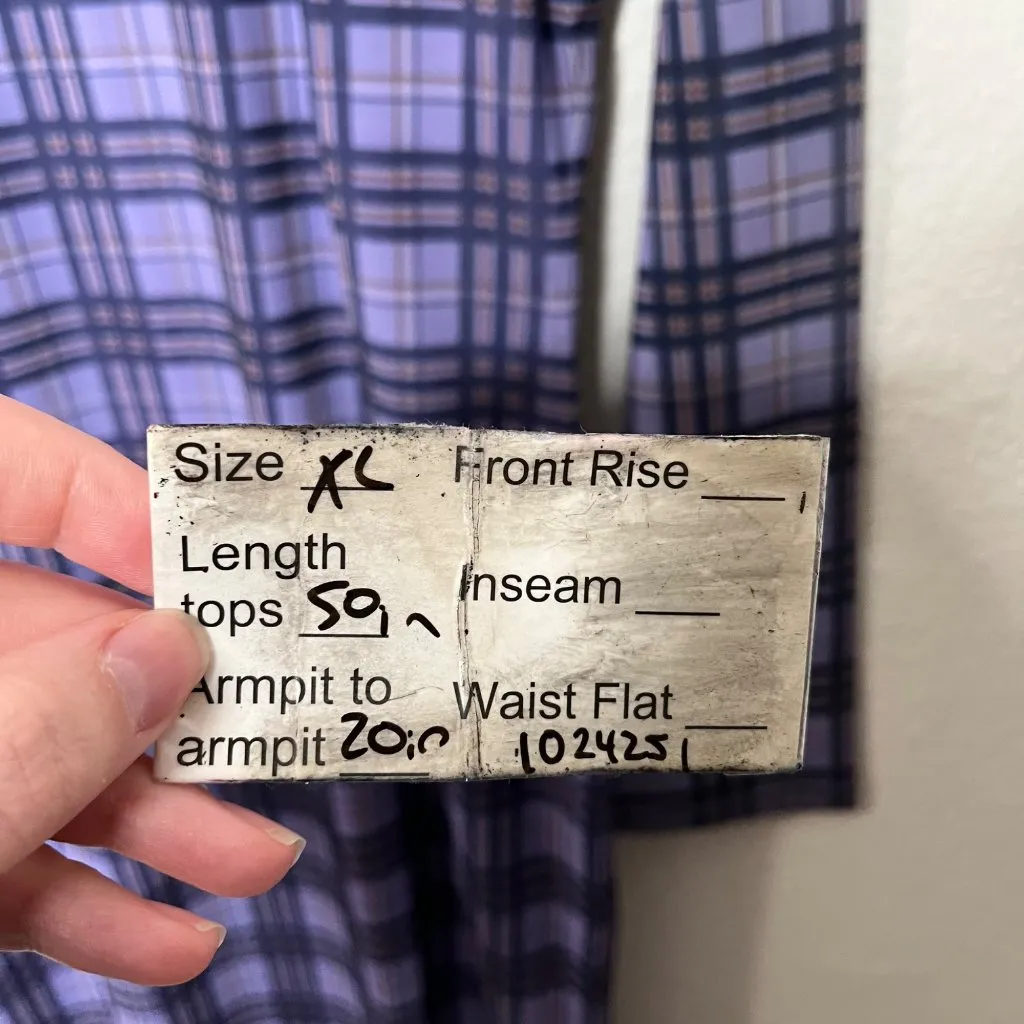 Hugo Boss Nasusi Womens Purple Stretch Mesh Plaid Long Sleeve Midi Dress XL - Image 13