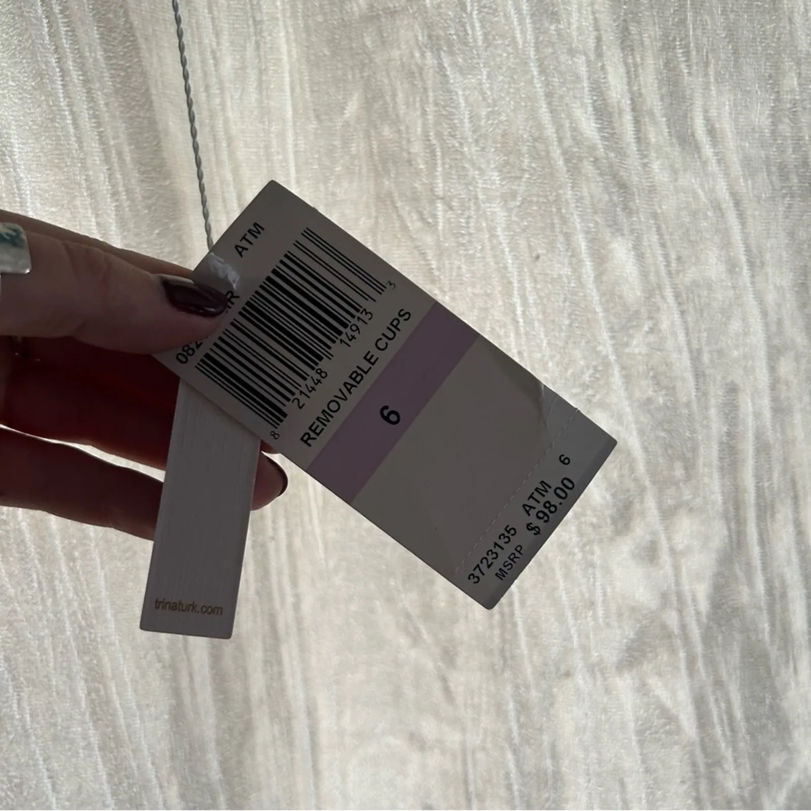 Trina Turk Ripple Rib W-Wire Halter Swim Top Cutout High Waist‎ Bottom Set NWT 6 - Image 9