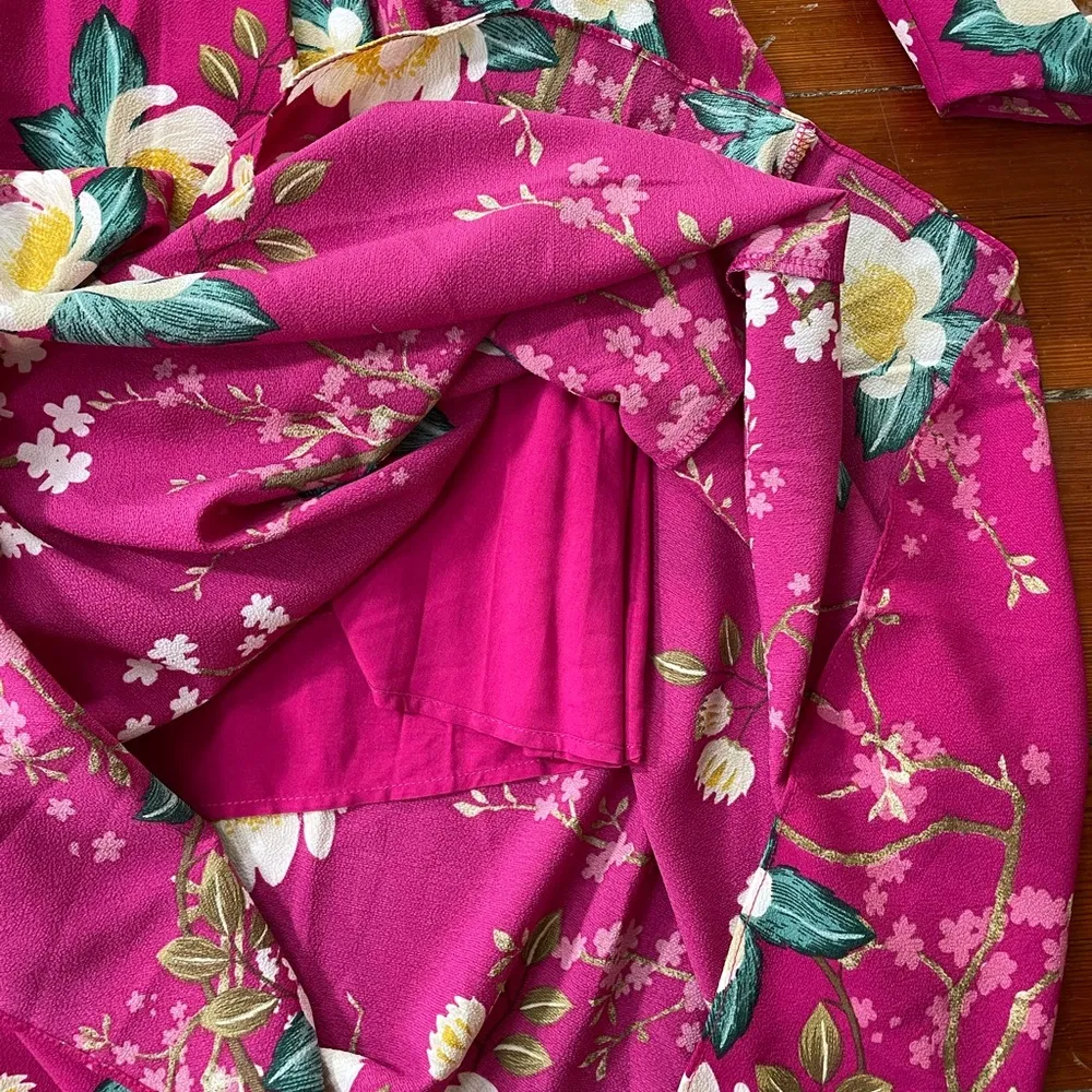 NWT Meghan LA LilyPad Floral 70’s Inspired Puff Sleeve Maxi Dress - Image 10