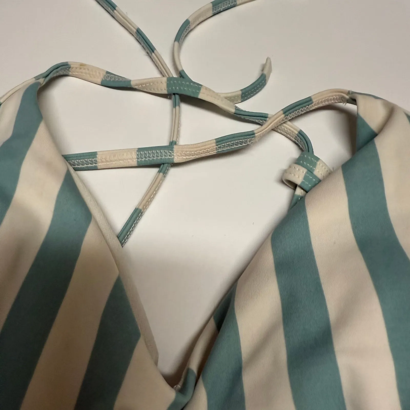 Eidon Womens Bikini Size M/L Blue White‎ Stripe - Image 7