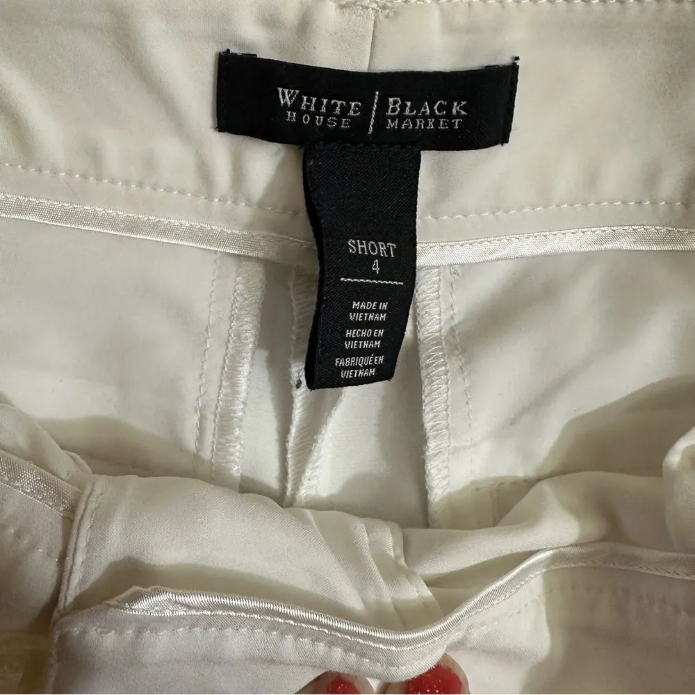 White House Black Market White Dressy Shorts Size 4 - Image 9