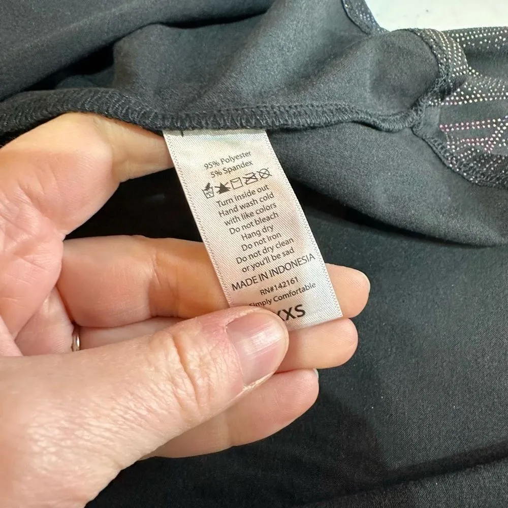 NWT Lularoe Black &‎ Embellished Rainbow Color Carlie Dress XXS holographic - Image 8