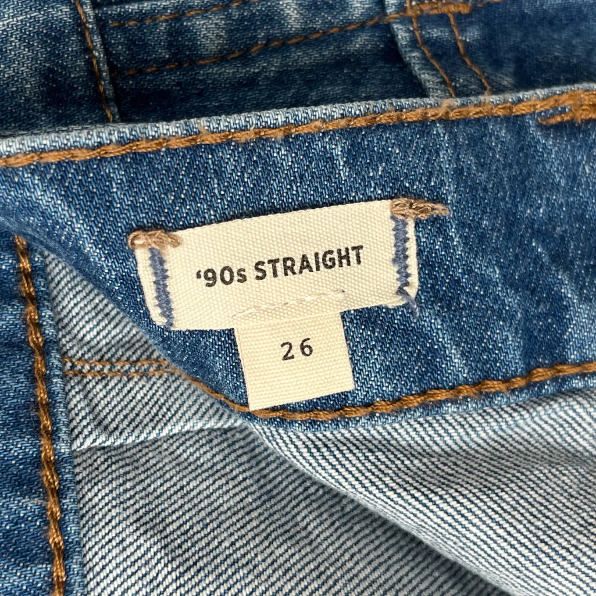 Madewell 90s Straight Cargo Carpenter Panel Denim Jeans Fenwood Wash Size 26 - Image 8