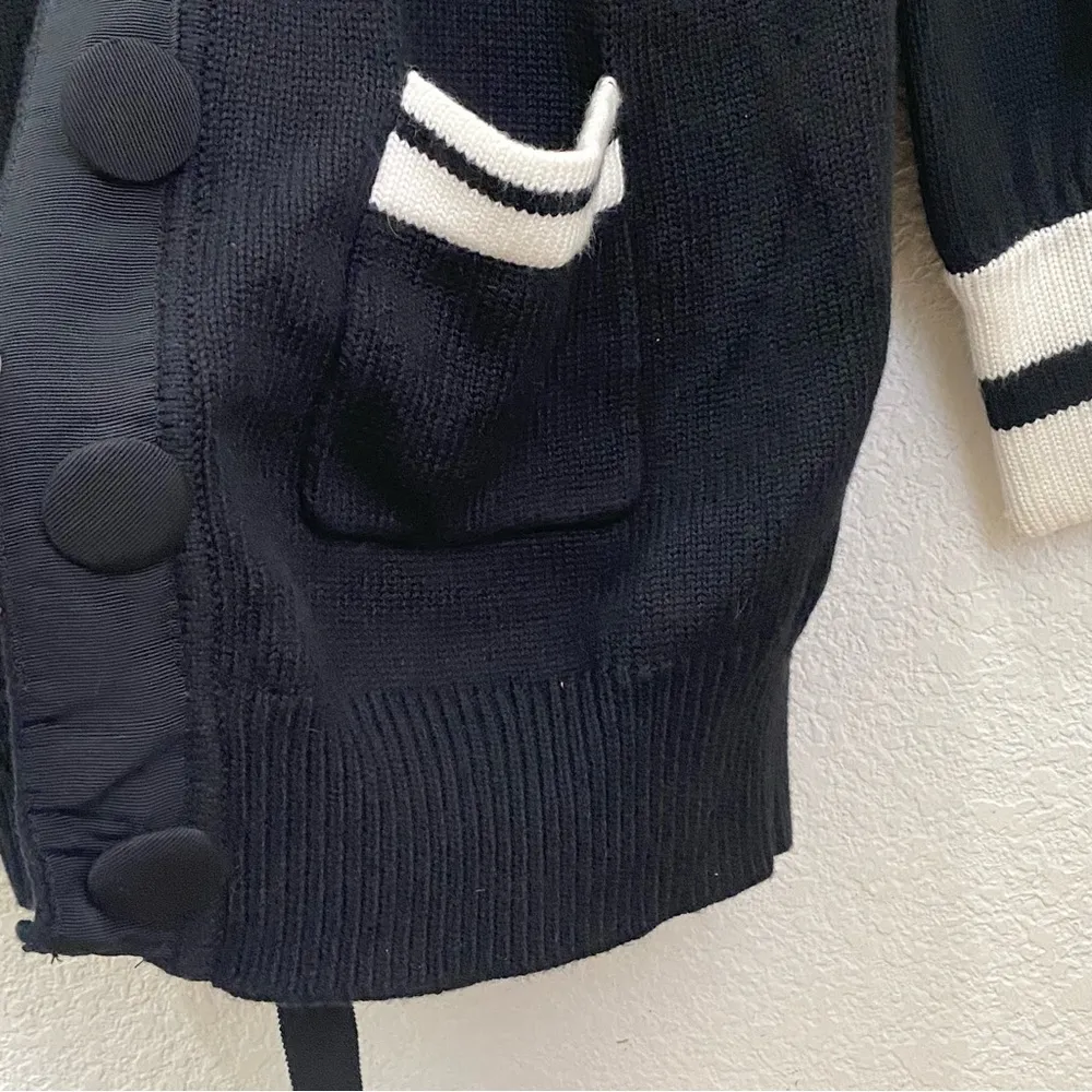 TWELVE by TWELVE Los Angeles Black & White Long Cardigan Sweater Size L - Image 10