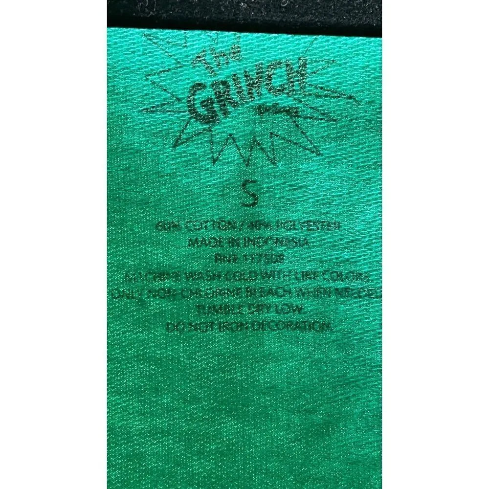 dr seuss the grinch smiley eye crew neck green pullover long sleeve sweater S - Image 8
