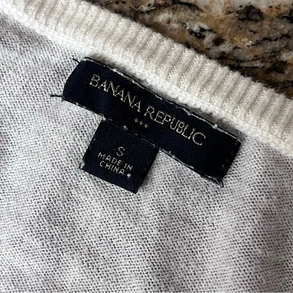 Banana Republic Cotton Cardigan Women’s S Cropped Artsy Brushstroke Print Y2K - Image 9