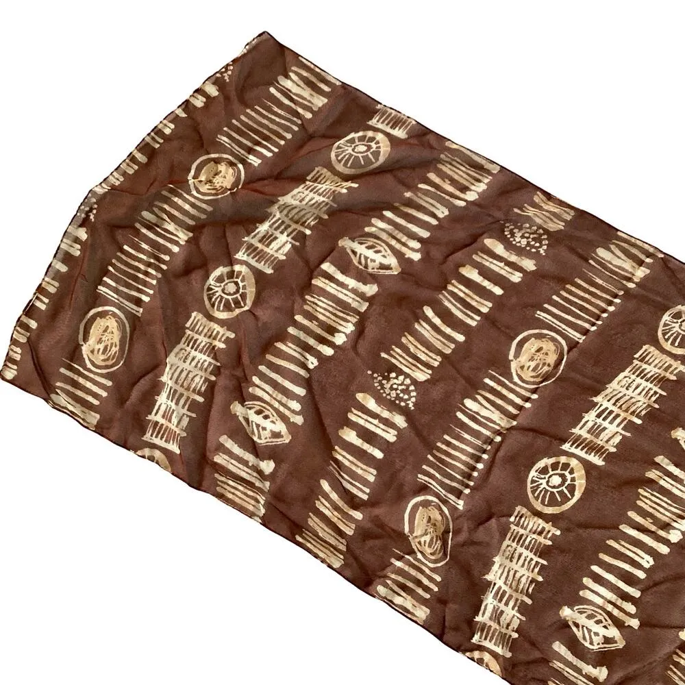 Sheer Spring Scarf Brown - Image 2