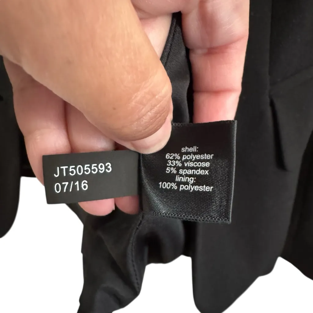 The Limited Black Two Button Flared Peplum Back Blazer - Image 8