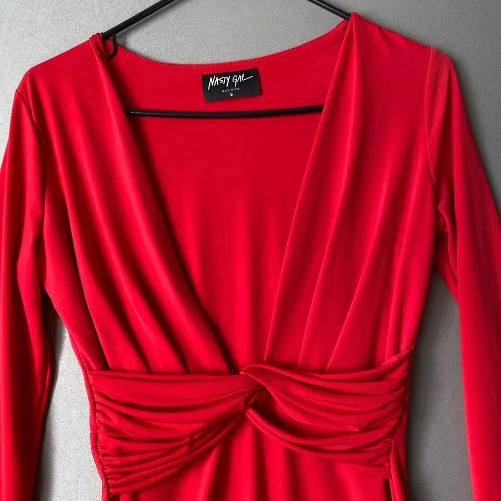 Nasty gal size small, deep plunge mini dress‎ - Image 2