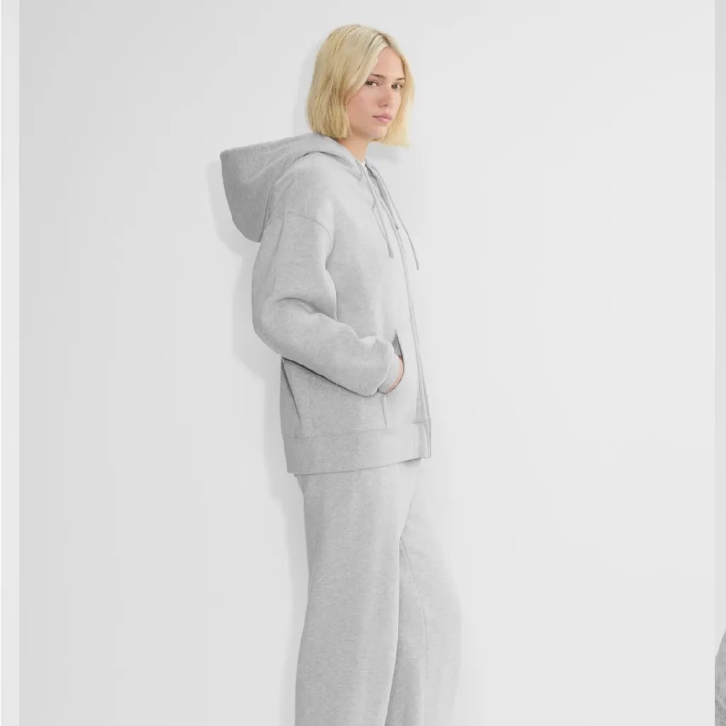 Aritzia TNA Sweatfleece Cozy Fleece Boyfriend Fit Top Zip Up Sweatshirt XXS - Image 4