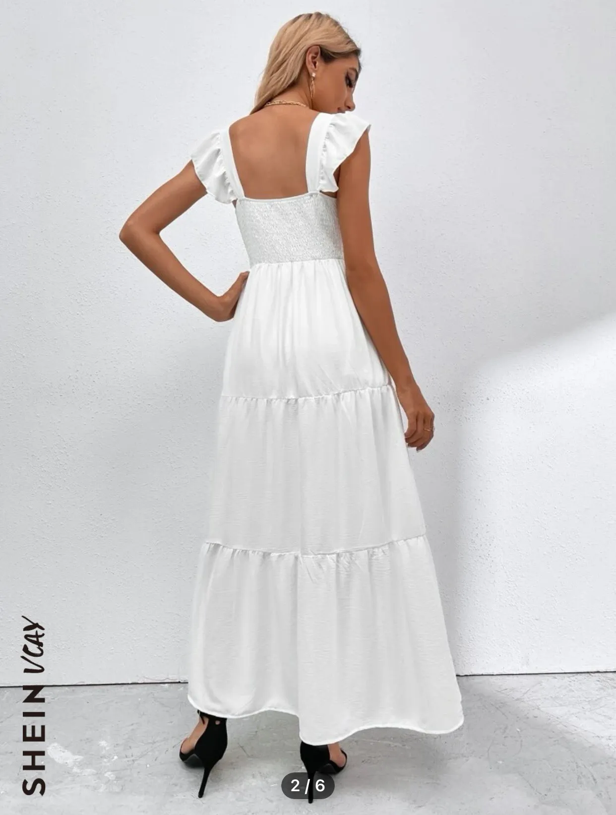 SheIn White Maxi Dress - Image 2