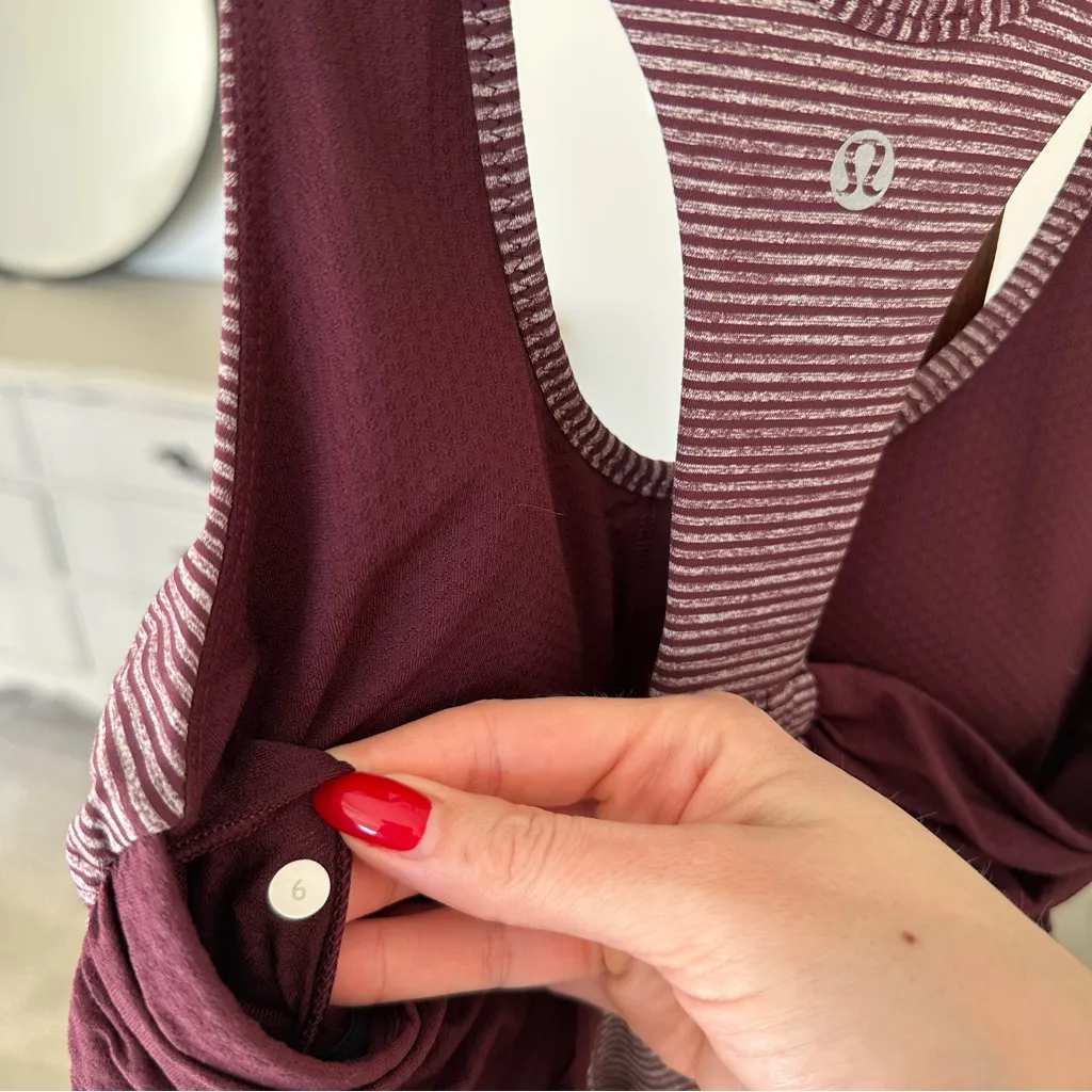 Lululemon Athletica Burgundy Tank Top - Image 2