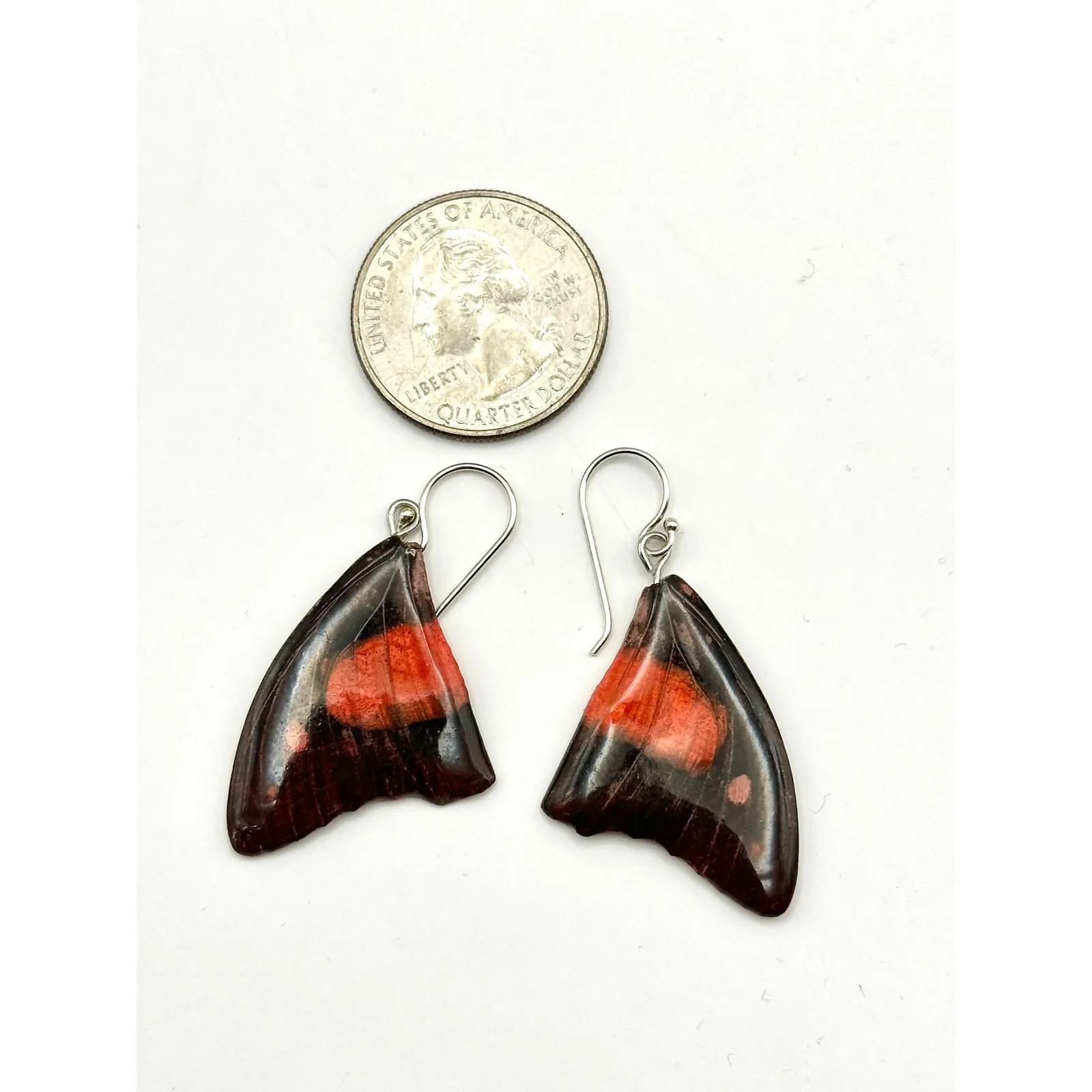 Butterfly Wings Sterling Silver Handmade Dangle Earrings - Image 5