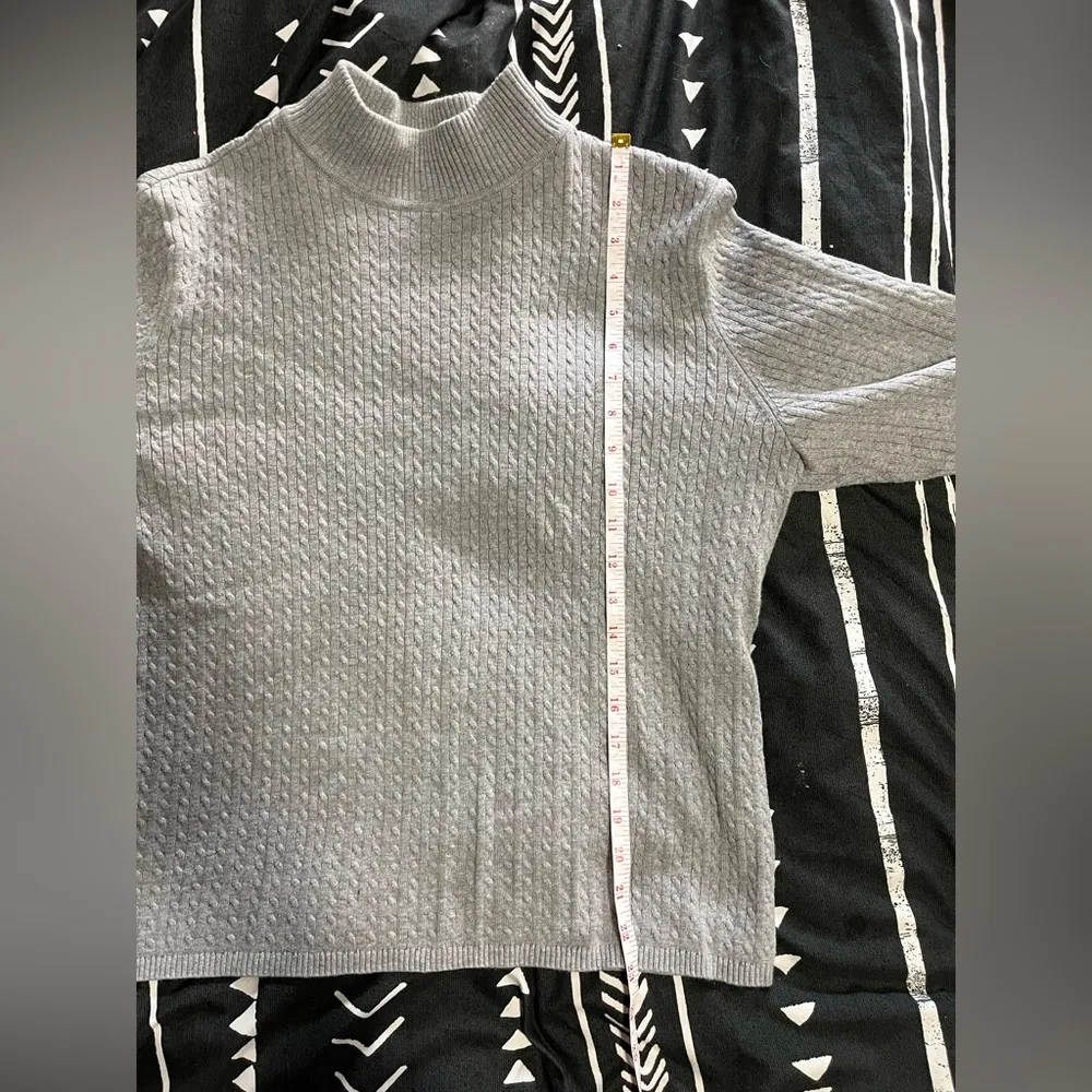 KAREN SCOTT Mock Neck Knit Sweater Long Sleeve Women’s Sz XL. NWOT - Image 7