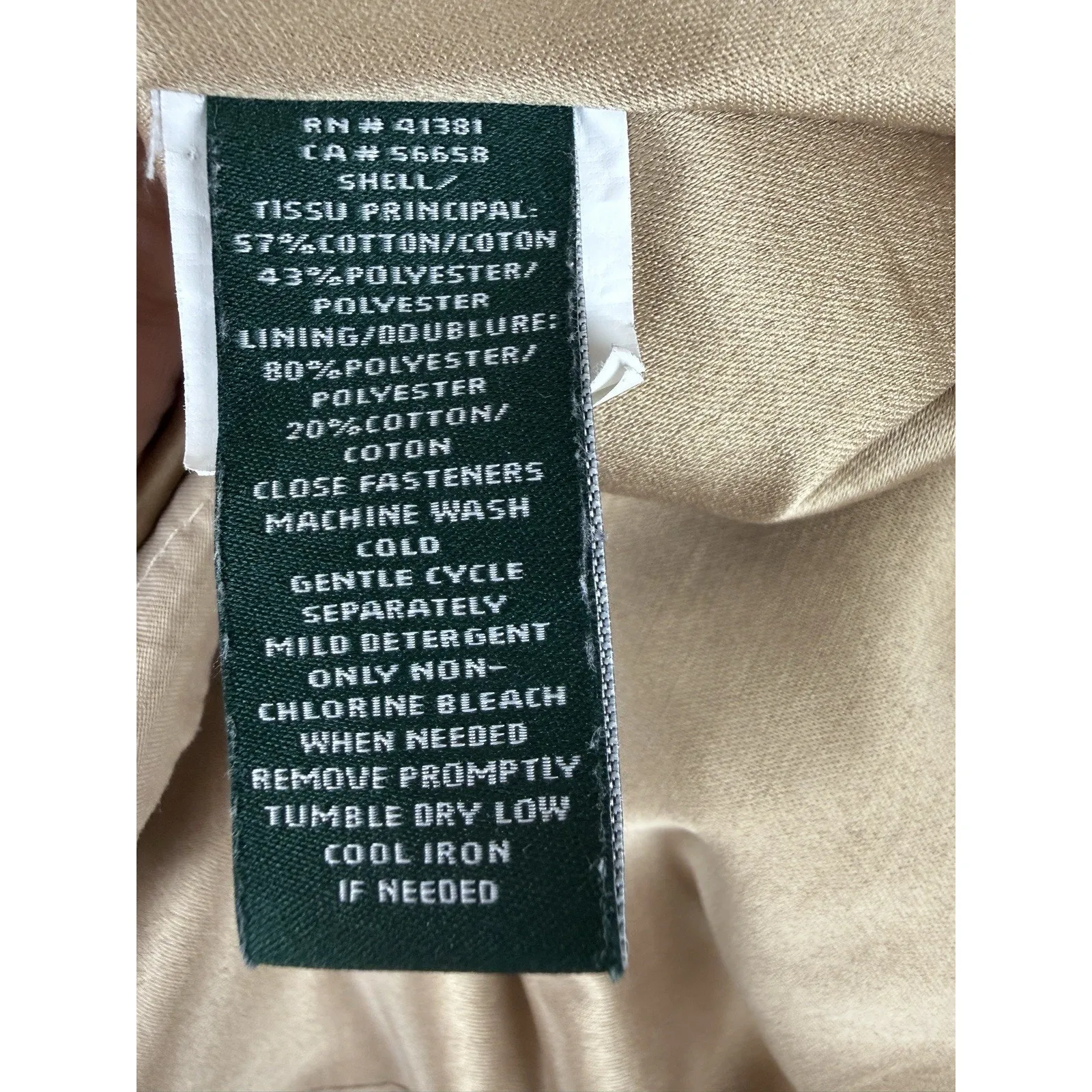 Lauren Ralph Lauren Trench Coat Womens XXS Beige (Tan) Belted Double Breasted - Image 11