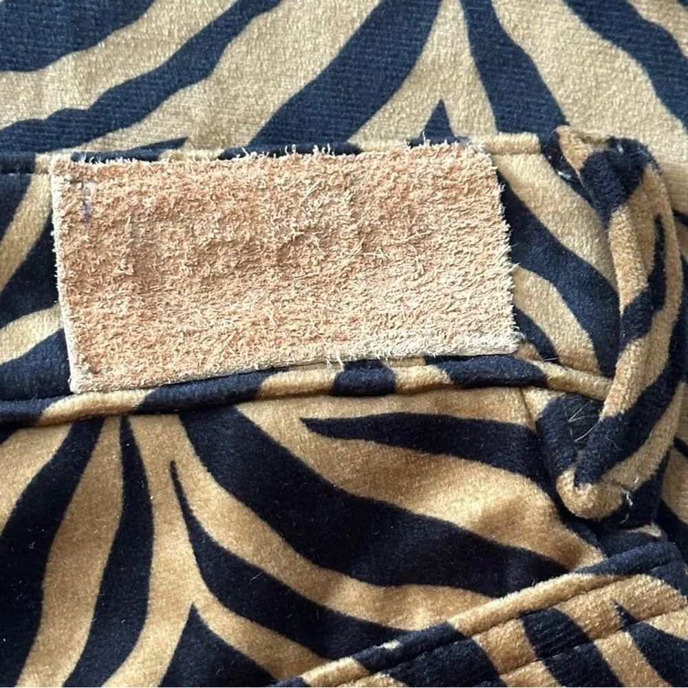Tach Anthropologie Women’s Size XS Tan Black Zebra Rumba Velvet Pants - Image 8