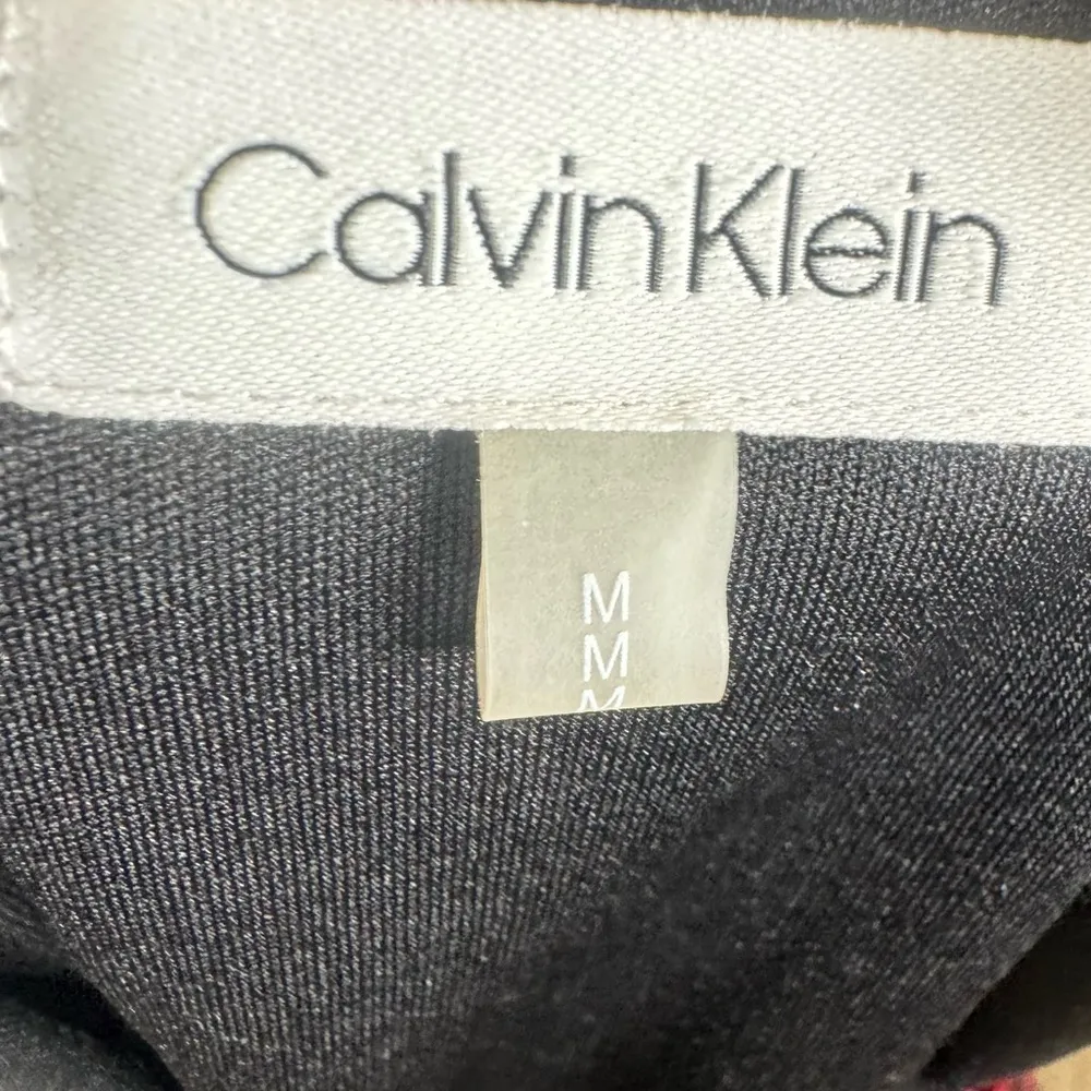 Calvin Klein red and black python snakeskin print pleated top size medium - Image 4