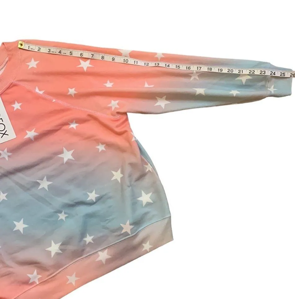 WILDFOX Patriotic Star Print Crewneck Long Sleeve Pullover Sweatshirt Top NWT - Image 11