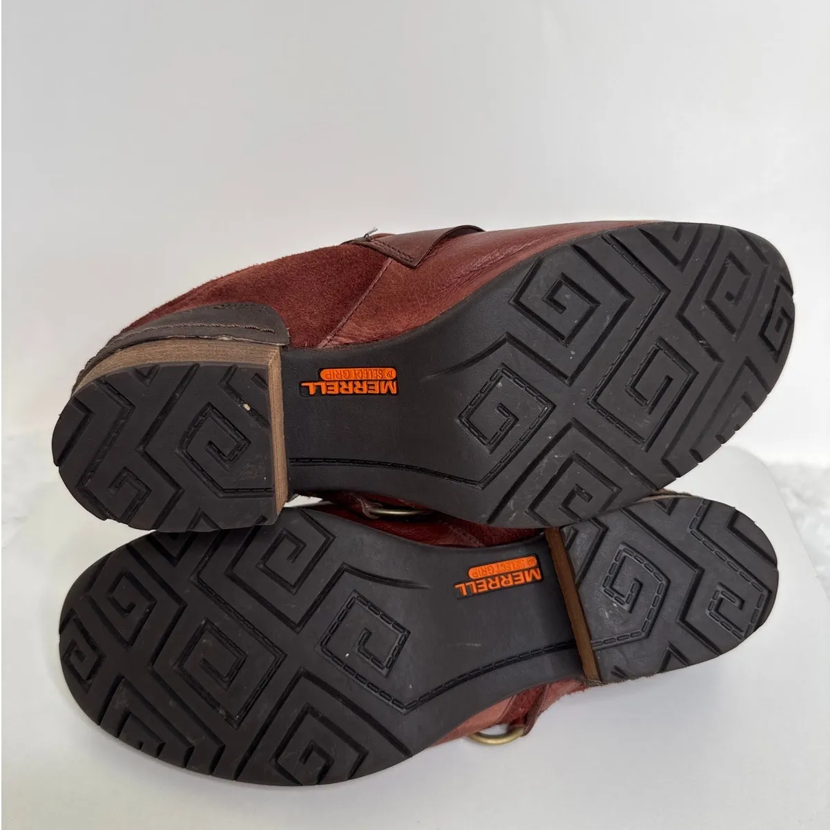 Merrell Shiloh Leather Harness Mule Slip-On Clogs western cowgirl brown 10 - Image 10