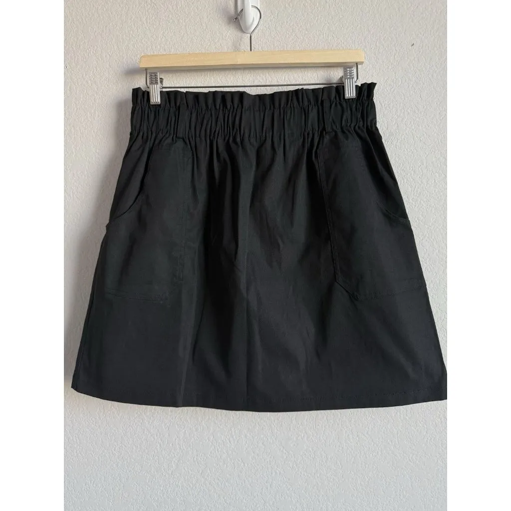 Kancy Kole Skirt Women’s XL Black High Waisted Pull On Paper Bag‎ A - Image 2