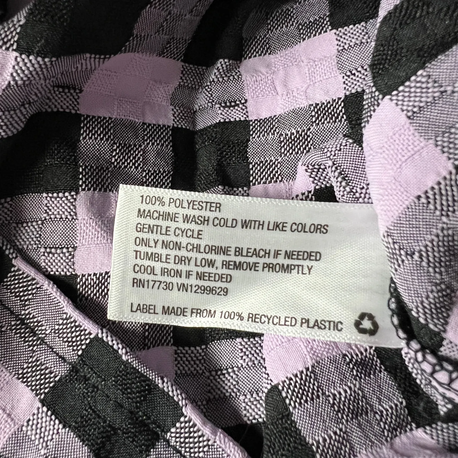 Wild Fable Women's Purple Gingham Check Long Sleeve Muse Dress - Size XS - NWT - Image 9