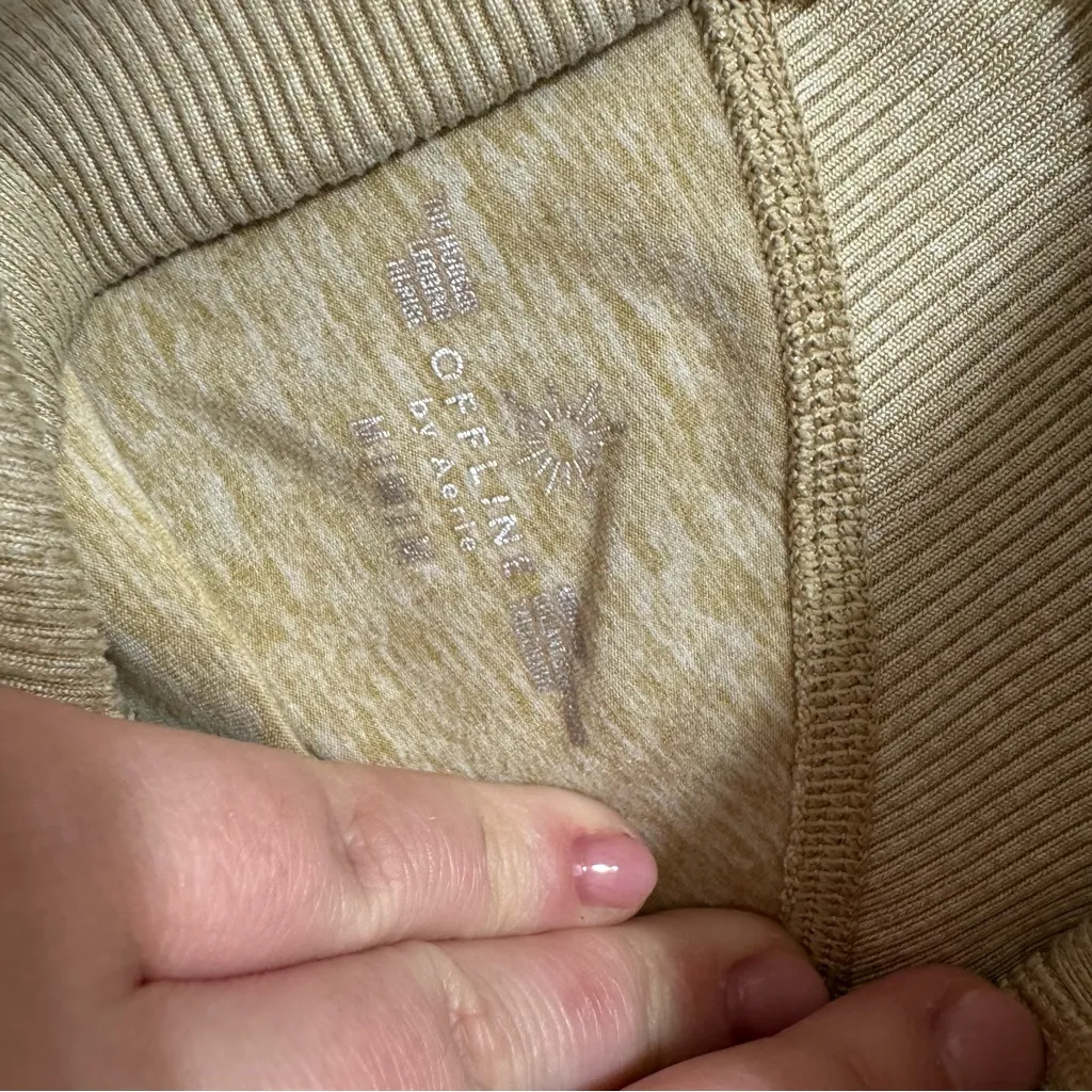 Aerie The Hugger High Rise Ribbed Detail Leggings - Image 4